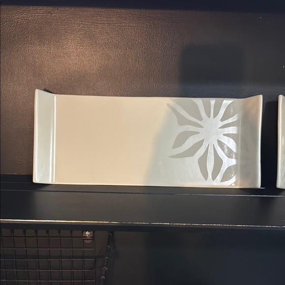 White Rectangular Ceramic Tray - Picture 2 of 3